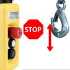 Normally Open Push Button Switch Crane Chain Hoist Lifting Pendant Controller Station UP Down with Emergency Stop 5A 500V IP54, Control Switch