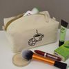 'Coffee & Croissant' Canvas Wash Bag/Makeup Case (CS00013037)