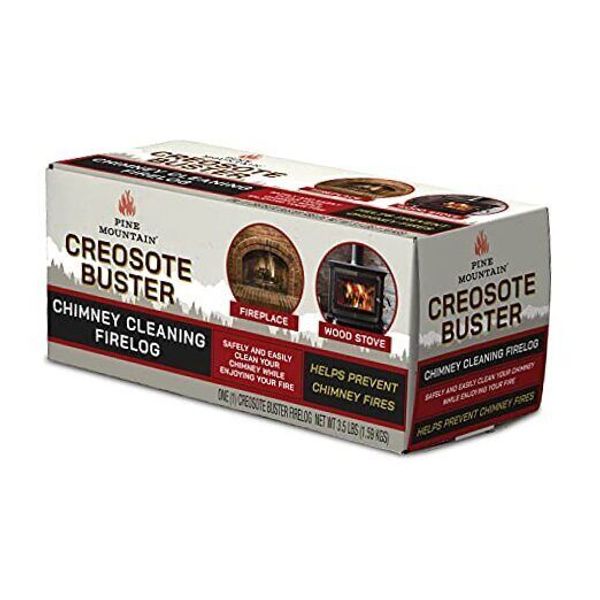 Creosote Chimney Cleaning Safety Firelog 3.5Lb Log Brown 1 Count, Buster