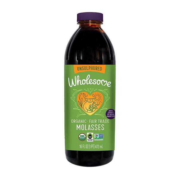 Wholesome Sweeteners Organic Blackstrap Molasses, Unsulphured, 16 oz