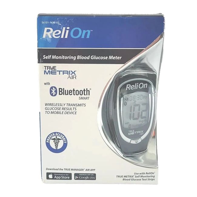 ReliOn True Metrix Blood Glucose Meter Air Bluetooth Smart NEW (exp 1/2025)