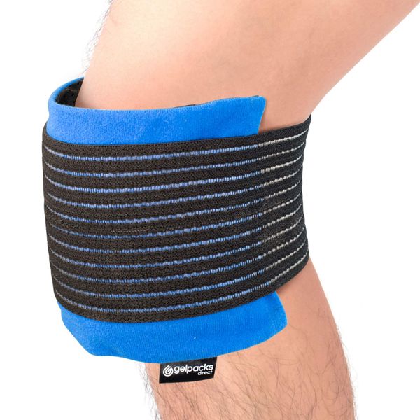 Knee Ice Pack Wrap - Reusable Gel Ice Pack for Knee Injuries - Ice Knee Brace for Knee Replacement Surgery - Hot Cold Compress Knee Wrap for ACL, Joint Pain, Arthritis, Swelling - Gelpacks Direct