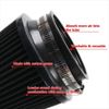 2PCS 3"76mm High Flow Inlet Dry Air Filter Cold Air Intake Cone Replacement