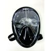 180 DEGREE FULL FACE SNORKEL MASK CAMERA MOUNT ADJUSTABLE HEAD STRAPS BLACK