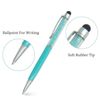 Quality 2-in-1 Capacitive Touchscreen Stylus and Ballpoint Pen with Crystals (Light Blue)