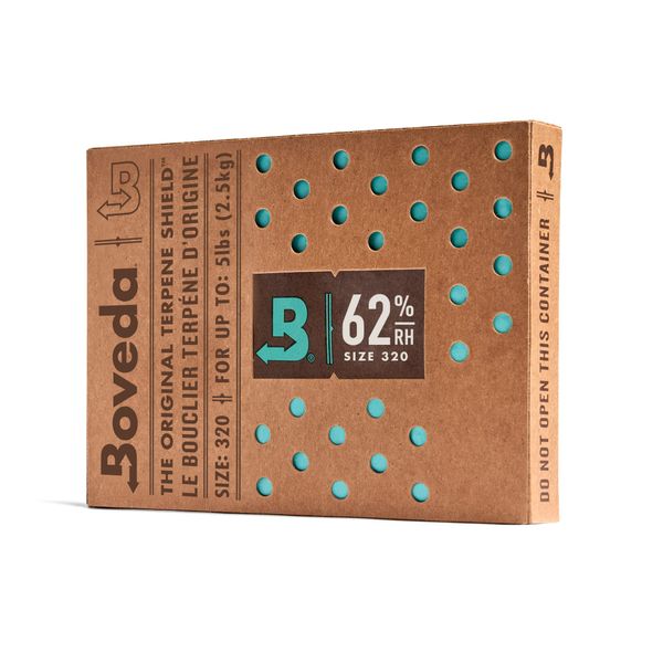 Boveda 62% Two-Way Humidity Control Pack For Storing 5 lb – Size 320 – Single – Moisture Absorber for Storage Containers – Humidifier Pack – Individually Wrapped Hydration Packet