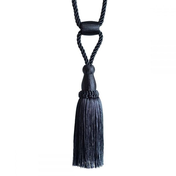 Jones Interiors Monaco Tassel Tiebacks Charcoal Grey