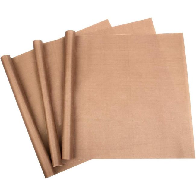 3 Pack Reusable Non Stick Oven Liner, 40 x 30 cm BBQ Grill Mat, Baking & Cooking Sheets Washable, Dishwasher Friendly