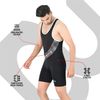 2BOLD Wrestling Singlets For Men (Black-White, Medium, Sublimated)