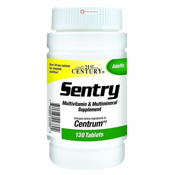 21st Century Sentry Tablets 130 Count Multivitamin and Multimineral Formula