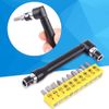1/4 Inch Hex Socket L-Shaped Wrench Screwdriver Bits Set L-shaped Double Head Hex Socket Wrench with Various Screwdriver Bits Hand Tool for Routine Screwdriver Bits Utility Tool