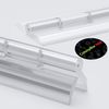 Caterpillar Red Acrylic Hinge 150mm CLEAR, Continous Acrylic Piano Hinges,