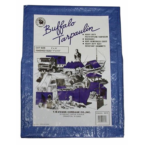 T.W Evans Cordage 01015 Buffalo Blue Poly Tarpaulin, 10-Feet by 15-Feet