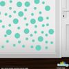 Mint Green Vinyl Wall Stickers - 2 & 4 inch Circles (60 Decals)