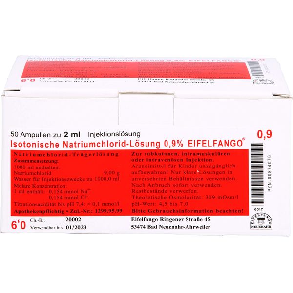 ISOTONIC NaCl Solution 0.9% Eifelfango Inj.-Lsg. 50 x 2 ml
