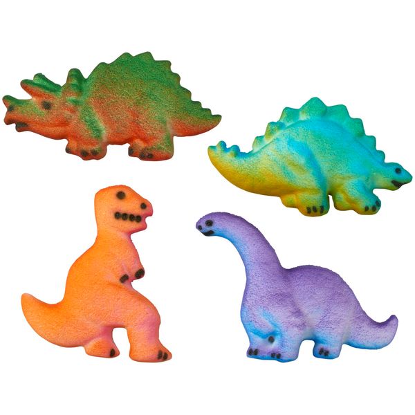 Lucks Dec-Ons Decorations Molded Sugar/Cup-Cake Topper, Dinosaur Assortment, 2.25 Inch, 120 Count