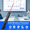 QUI Presentation Clicker, Hyperlink Volume Control Wireless Presenter,PPT PowerPoint Clicker, RF 2.4GHz USB Presentation Remote Control PowerPoint Presentation Clicker for Keynote/PPT/Mac/PC
