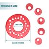 Rifatrio Wheel Bolt Pattern Measuring Tool, 5 Lug Bolt Pattern Template,Lug Pattern Measuring Tool, Trailer Axle Bolt Circle Template,Lug Bolt Pattern Measuring Tool,Red (1 Pcs) ﻿