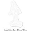 Small 100mm 'Boy On Electric Hoverboard' Clear Static Window Cling Sticker/Decal (White) (WC00103578)