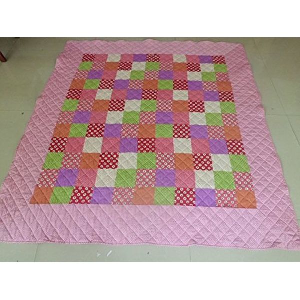 Beauty. Scouts Patchwork Plaid Faux Fur Blanket Orchid: 155 x 180 cm