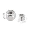 sourcing map 3/8-16 UNC Nylon Insert Hex Lock Nuts, 304 Stainless Steel, Plain Finish, 25pcs