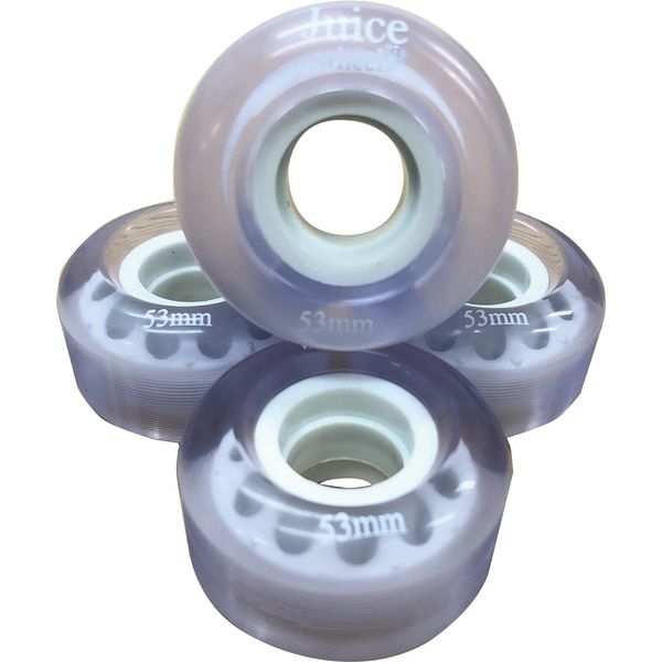 soft wheels, 2.1 inches (53 mm), clear white
