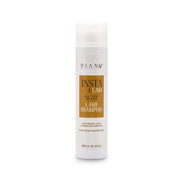 DIANA BEAUTY CREATIVE - INSTAGLAM Homecare Lami Shampoo I Haarshampoo I Schonend für Haar und Kopfhaut I Glanzeffekt I Parabenfrei I Einzigartige Kombination von Wirkstoffen I 250 ml