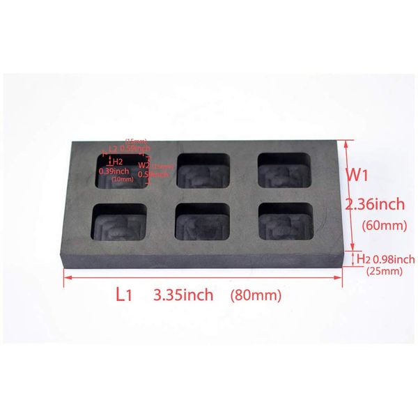 LLF Graphite Ingot Mold Gold Melting Casting Refining Also Silver