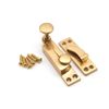 Solid Brass Victorian Sliding Sash Window Catch Quadrant Arm Latch Fastener Brass & Chrome (Polished Brass)
