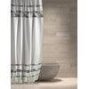 Urben Black Soft Fabric Shower Curtain Pieced Unique pattern - 54" x 78"