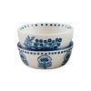 Mud Pie 1 x 3 1/2" Dia Block Print Tidbit, Blue