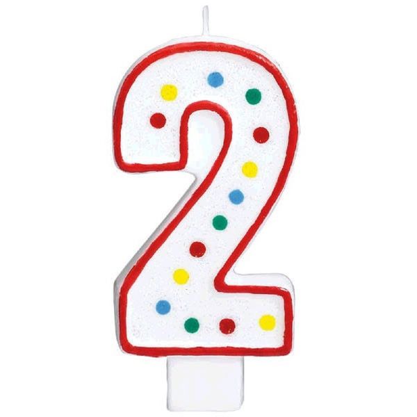 Giant Size Numeral Candles 13.3cm #2