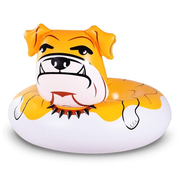 WateBom Bulldog Float, 53 inches Giant Inflatable Pool Float Tube for Party, Summer Fun Pool Toys for Adults and Kids