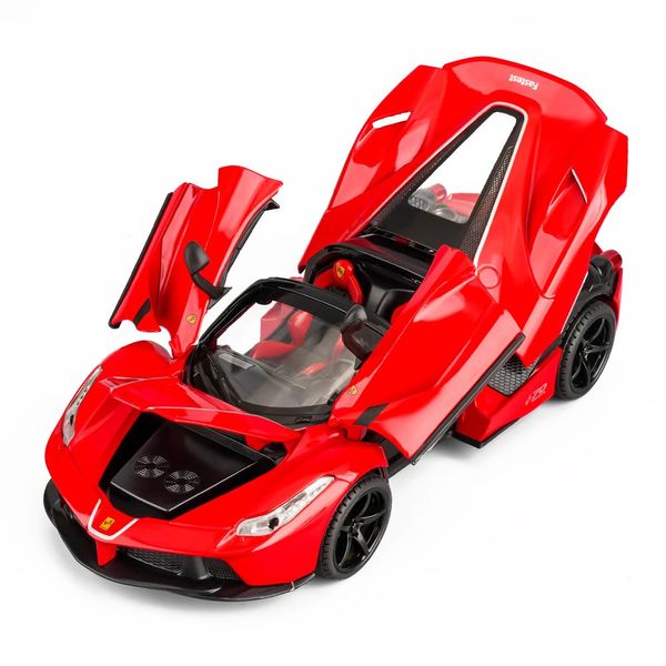 iLooboo Toy Cars Model Ferrari Roadster 1/24 LaFerrari Die-cast Vehicles with Sound and Light