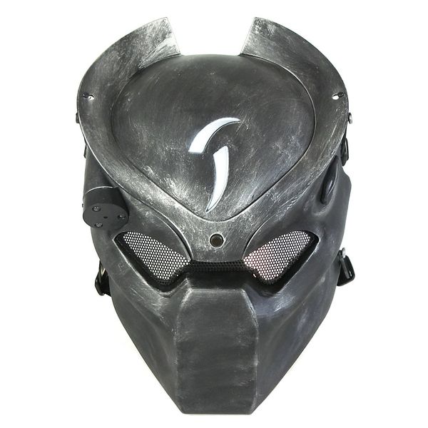 ATAIRSOFT Tactical Protective Paintball Airsoft Metal Mesh Alien and Predator CS Field Full Face Mask