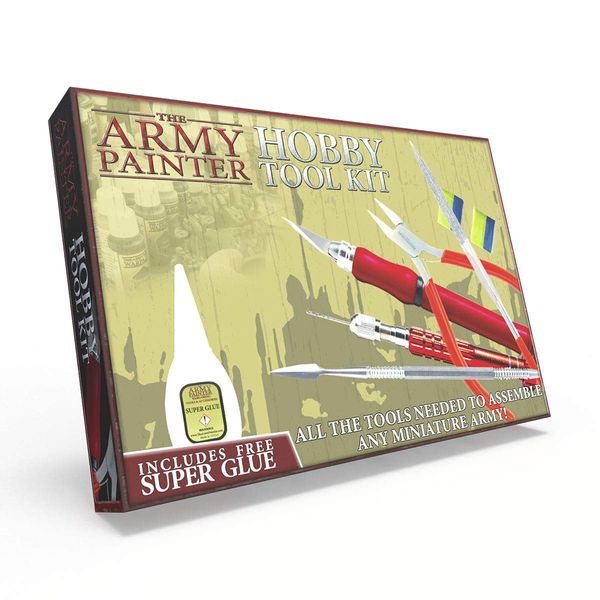 The Army Painter, Hobby Tool Kit, Modellbau Werkzeug Set inkl. Messer, Feile, Bohrer, Fräser, kleber und andere Werkzeuge für Wargames Tabletop Miniaturen & Modellbau