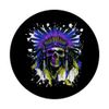 Apache Skull Indian Colorful Pop Art Portrait PopSockets Standard PopGrip