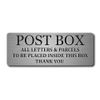 Post Box Sign 20cmx 7.5cm (Brushed Silver)