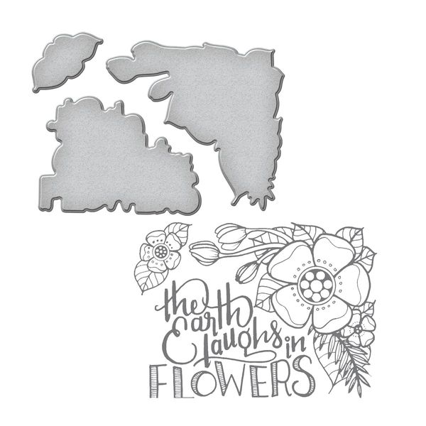 Spellbinders Earth Laughs Stamp and Die Set, Multicoloured