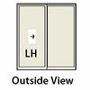 Andersen Tribeca Gliding Left Handed Door Lock Keyed Lock Assembly White Lock