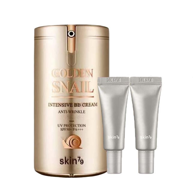 SKIN79 2023 Renewed Ingredients Golden Snail Intensive BB Cream 45ml with 2 Random Travel Size BB Cream (7g) (Snail)