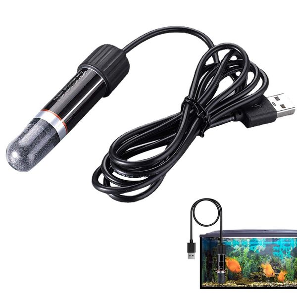 Aquarium Heater Tropical Fish Heater USB Thermostat Aquarium Heater Small Size Heat Resistant, Corrosion Resistant, Small Design Easy to OperateHeating Product for Aquarium and Small Aquariums (10W)