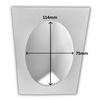 5 Pack A6 White Oval Aperture Card Blanks & Envelopes, Tri-Fold - 300gsm