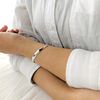 Silverly Women's 925 Sterling Silver Open Torque Curved Flat Edge Plain Adjustable Bangle Bracelet