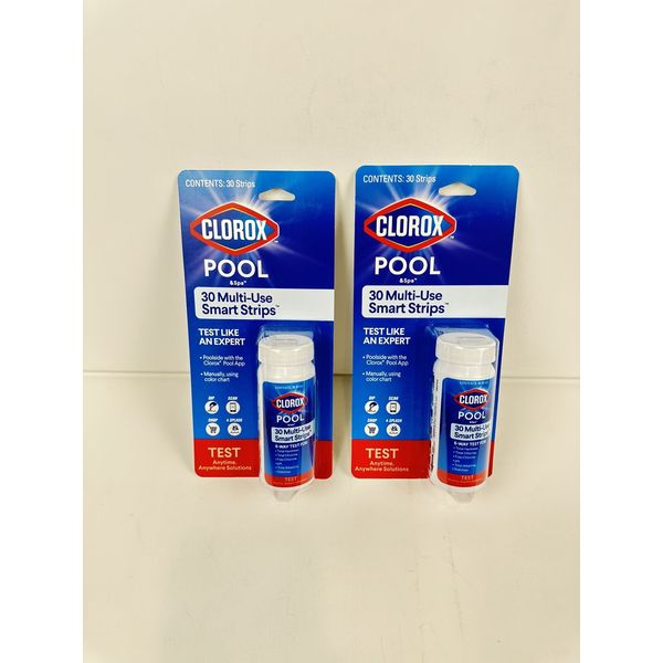 (2) Clorox Multi-Use Smart Strips Pool & Spa Water Test [60 Total strips]