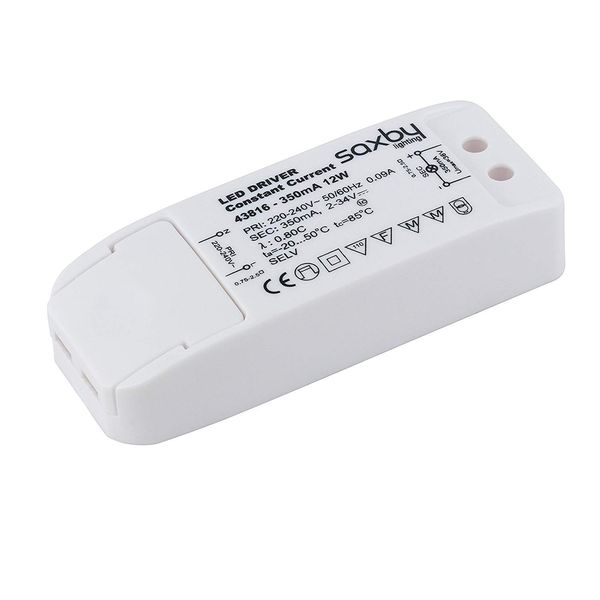 Saxby White LED Constant Current Driver 12W 350mA Accessory