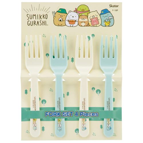 Skater F-18P Fork, Set of 4, Sumikko Gurashi, Camping