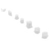 Heayzoki Xbox Series X/S Game Controller Handle Accessories, White Plastic Keycaps