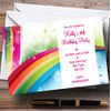 Fingerprint Designs Rainbow Personalised Party Invitations