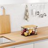 Trash Bag Holder/Dispenser,Garbage Bag Dispenser with Bamboo Top for Laundry ...